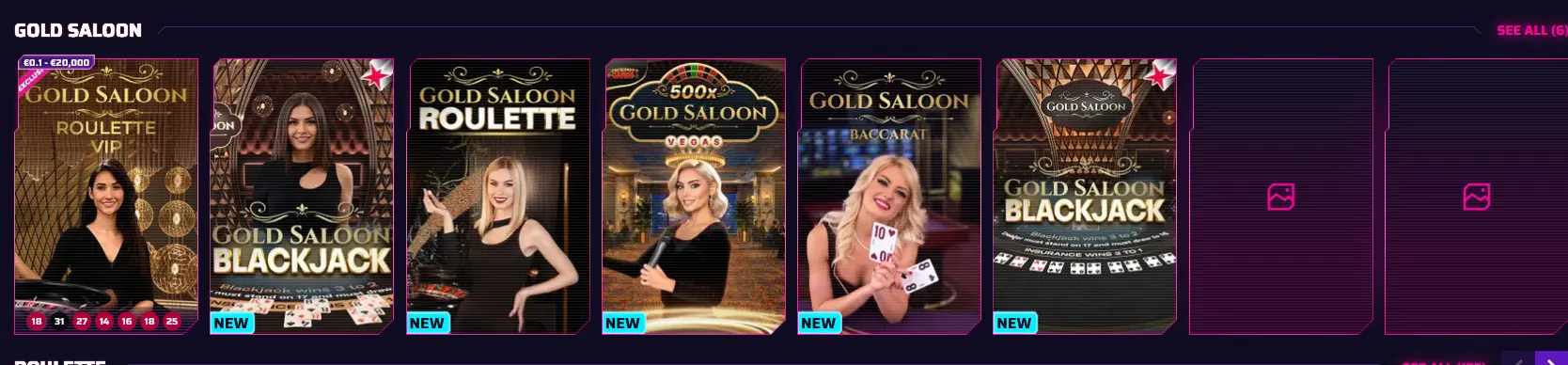 Roby Casino jackpot pokies lobby with live jackpot totals
